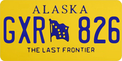 AK license plate GXR826