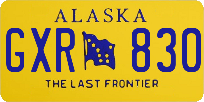 AK license plate GXR830