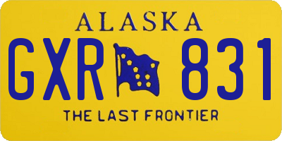 AK license plate GXR831