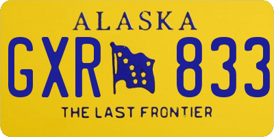 AK license plate GXR833