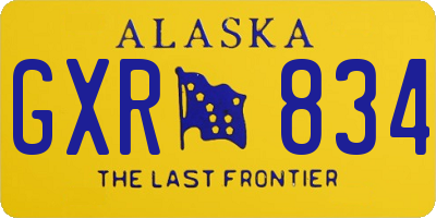 AK license plate GXR834
