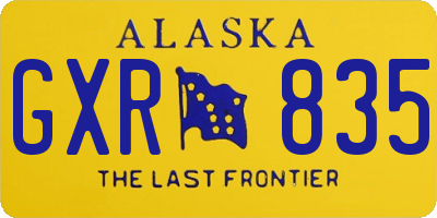 AK license plate GXR835