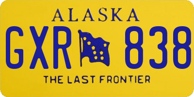 AK license plate GXR838