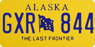 AK license plate GXR844