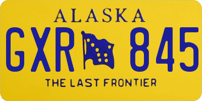 AK license plate GXR845