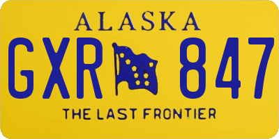 AK license plate GXR847