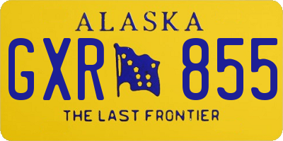 AK license plate GXR855