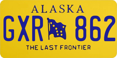 AK license plate GXR862