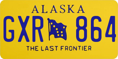 AK license plate GXR864