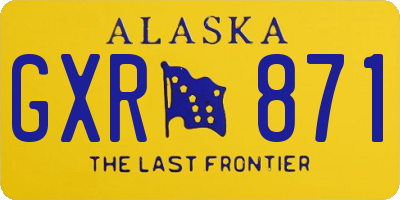 AK license plate GXR871