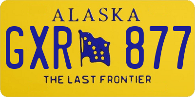 AK license plate GXR877