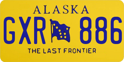 AK license plate GXR886