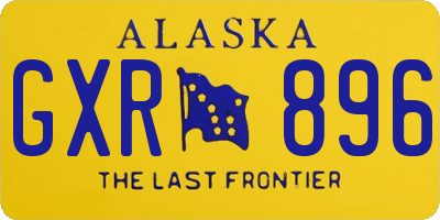 AK license plate GXR896