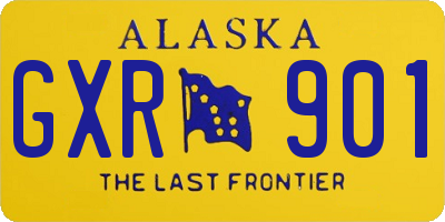 AK license plate GXR901