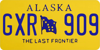 AK license plate GXR909