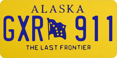 AK license plate GXR911