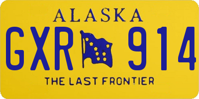 AK license plate GXR914