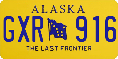 AK license plate GXR916