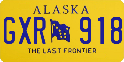 AK license plate GXR918