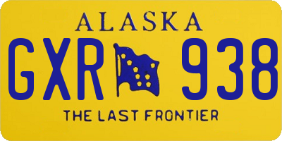 AK license plate GXR938