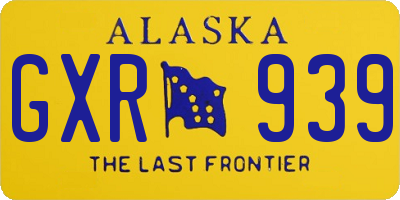 AK license plate GXR939