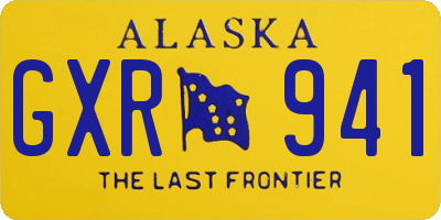AK license plate GXR941
