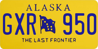 AK license plate GXR950