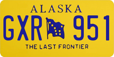 AK license plate GXR951