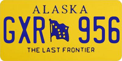 AK license plate GXR956