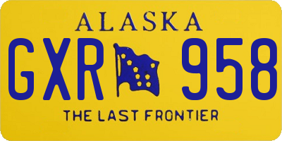 AK license plate GXR958