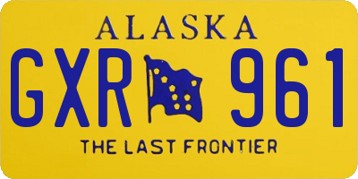 AK license plate GXR961