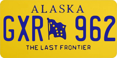AK license plate GXR962