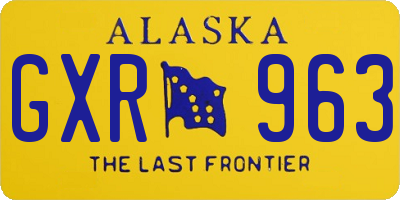 AK license plate GXR963