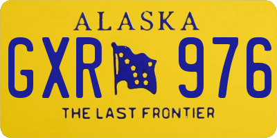 AK license plate GXR976