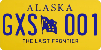 AK license plate GXS001