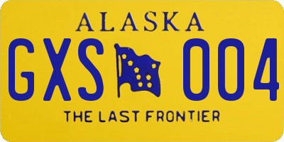 AK license plate GXS004
