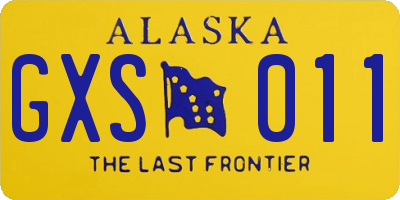 AK license plate GXS011
