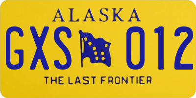 AK license plate GXS012