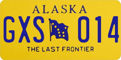 AK license plate GXS014