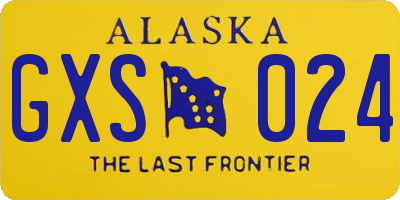 AK license plate GXS024