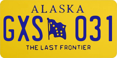 AK license plate GXS031