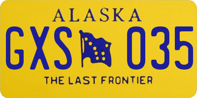 AK license plate GXS035
