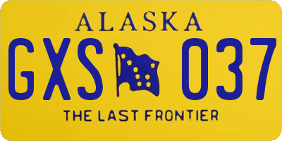 AK license plate GXS037