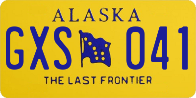 AK license plate GXS041