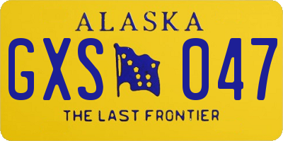 AK license plate GXS047