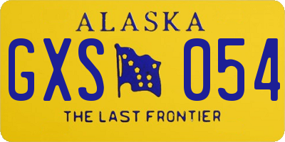 AK license plate GXS054