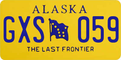 AK license plate GXS059