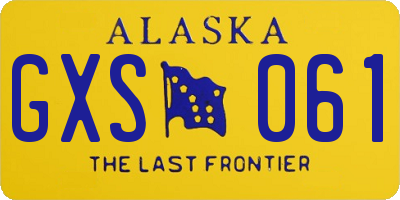 AK license plate GXS061