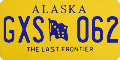 AK license plate GXS062