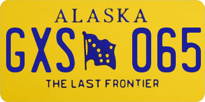 AK license plate GXS065